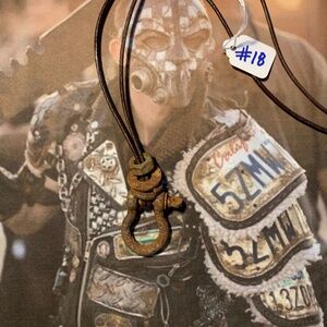 Post apocalyptic style industrial hardware necklace